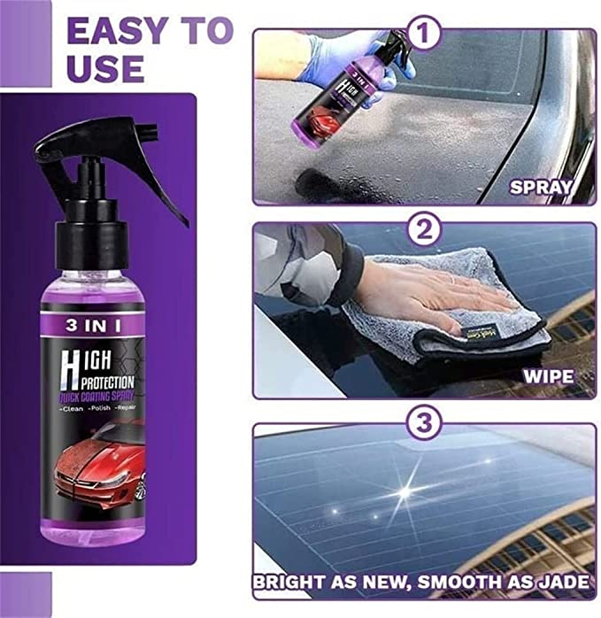 3 IN 1 High Protection Car Spray (Pack of 2)