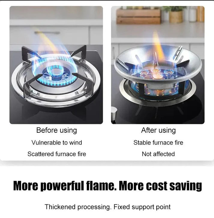 Enhance Gas Efficiency with Our Fire & Windproof Luxe Burner Stand – Energy-Saving, Set of 2